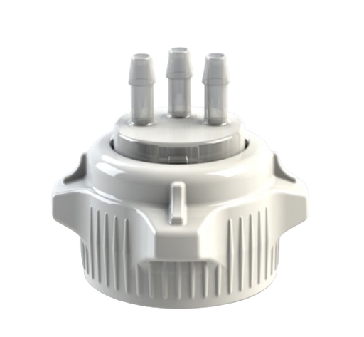 Open Top VersaCap® 53B with Molded 3x 1/4" HB Adapter | img_1 | Foxx Life Sciences Global | shopfls.com