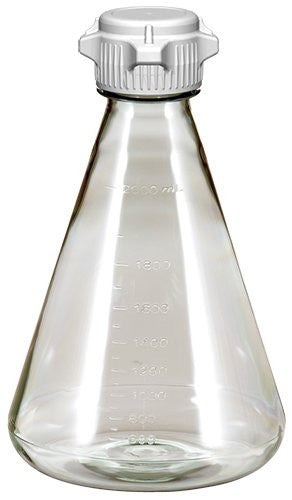 2L EZclear® Erlenmeyer Flask with 53B Non-Vented VersaCap®, Sterile - Foxx Life Sciences Laboratory Flask | img_1 | Foxx Life Sciences Global | shopfls.com
