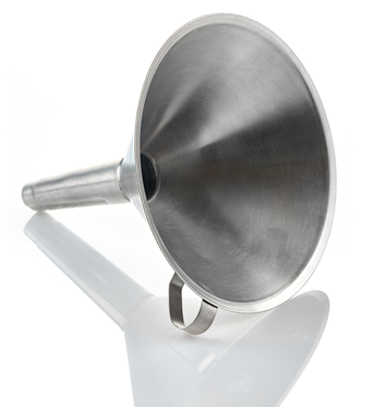 EZBio® Stainless Steel Funnel, 316L SS, 300mm, with Handle. Lab-grade, durable funnel for efficient liquid transfer. | img_1 | Foxx Life Sciences Global | shopfls.com