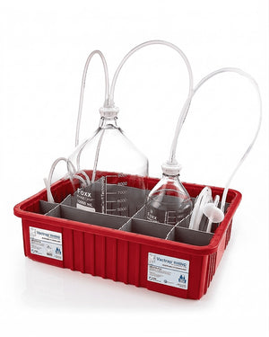 Vactrap™ Rhino™, 10L +2L, Rhino Coated Glass Bottle, Red Bin, GL45 Cap, 1/4