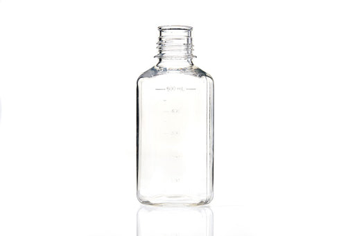 EZBio® 500mL PETG Square Media Bottles, Non-Sterile, 38-430mm Neck, No Caps, 20/PK - Laboratory Storage | img_1 | Foxx Life Sciences Global | shopfls.com