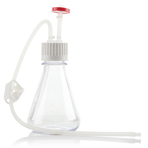 EZBio®pure 500mL Flask Assembly, 38-430mm Cap, PolyCarbonate Flat Base, multiple sizes - for laboratory bioprocessing. | img_1 | Foxx Life Sciences Global | shopfls.com