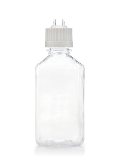 EZBio® TS Bottle Assy, PETG, 500mL, Versacap White 38-430 w/ 3x1/8" HB w/o Tubing, NS, 10/CS