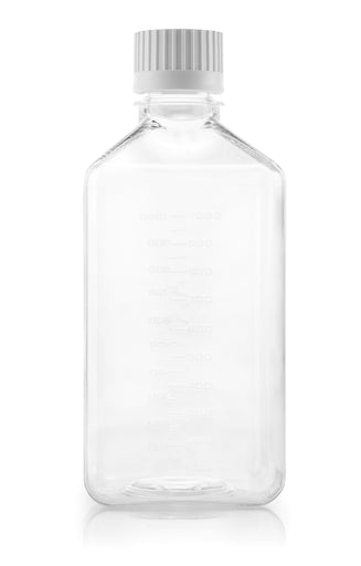 EZBio Titanium Square Bottle, PETG,38-430mm,1000mL, With Cap, 24/CS | img_1 | Foxx Life Sciences Global | shopfls.com