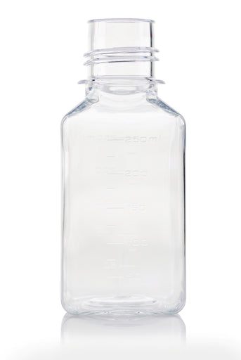 EZBio Titanium Square Bottle, PETG,38-430,250ml, Non Ster, No Cap, 60/CS | img_1 | Foxx Life Sciences Global | shopfls.com