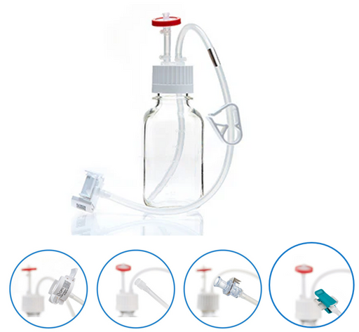 EZBio® MTO 250mL Bottle Assembly, 38-430 VersaCap®, w/ Pinch Pipe, 10/CS - Multiple Sizes | img_2 | Foxx Life Sciences Global | shopfls.com