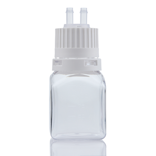 EZBio® TS Bottle Assy, PETG, 125mL, Tamper Evident VersaCap White 38-430 w/o Tubing, NS, 10/CS | Img_4 | Foxx Life Sciences