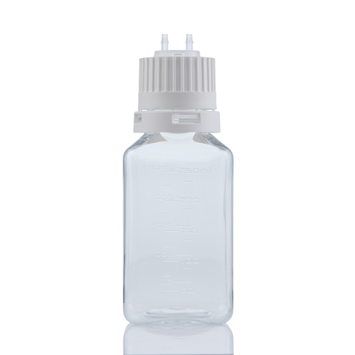 EZBio® TS Bottle Assy, PETG, 250mL, Tamper Evident VersaCap White 38-430 w/o Tubing, NS, 10/CS | img_2 | Foxx Life Sciences Global | shopfls.com