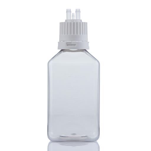 EZBio® TS Bottle Assy, PETG, 500mL, Tamper Evident VersaCap White 38-430 w/o Tubing, NS, 10/CS | img_5 | Foxx Life Sciences Global | shopfls.com
