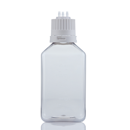 EZBio® TS Bottle Assy, PETG, 500mL, Tamper Evident VersaCap White 38-430 w/o Tubing, NS, 10/CS | img_3 | Foxx Life Sciences Global | shopfls.com