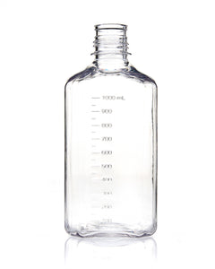EZBio® Bottle, Polycarbonate (PC), Non-Sterile, 1L, No Cap, pk/12