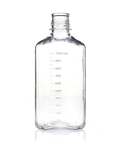 EZBio® Bottle, Polycarbonate (PC), Non-Sterile, 1L, No Cap, pk/12