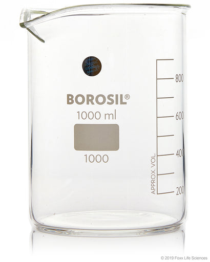 Borosil® Beaker Griffin Low Form with Spout Graduated ISO 3819 Borosilicate 5L CS/4