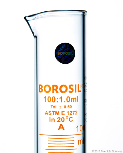 Borosil Tapped Density Cylinder 100 mL CS/2 | img_2 | Foxx Life Sciences Global | shopfls.com
