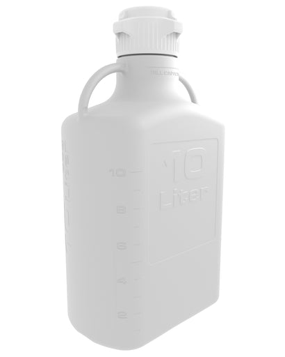 EZBio® Carboy, Polypropylene (PP), 10L, No Spigot, VersaCap® 83B, Double Bagged, Non Sterile