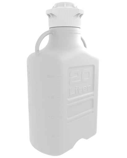 EZBio® Carboy, Polypropylene (PP), 20L, No Spigot, VersaCap® 120mm, Double Bagged, Non Sterile