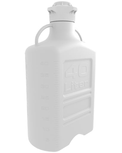 EZBio® Carboy, PP, 40L, No Spigot, VersaCap® 120mm, Double Bagged, Non Sterile