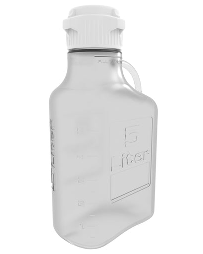 EZBio® Carboy, PETG, 5L, No Spigot, VersaCap® 83mm, Double Bagged, Non Sterile