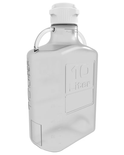 EZBio® Carboy, Polycarbonate (PC), 10L, No Spigot, VersaCap® 83B, Double Bagged, Non Sterile