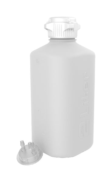HF320BN-63 2.5 Gallon F-Style Natural HDPE Bottle with Cap - Basco USA
