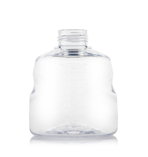 EZBio®pure Titanium Round Bottle, PETG, 1L, GL45 Neck with No Cap, Non-Sterile | img_1 | Foxx Life Sciences Global | shopfls.com