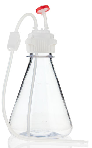 EZBio® MTO 1L Flask Assembly, 53B VersaCap®, PolyCarbonate (PC) Flat Base Flask, 6/CS