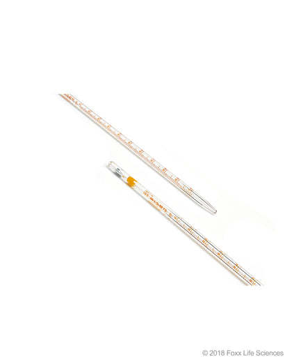 Borosil Graduated Mohr Pipette, 3.3 Borosilicate glass, Amber markings, CS/10, 1mL