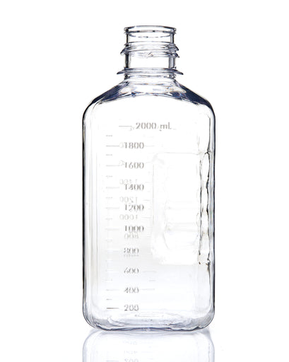 EZBio® Bottle, Polycarbonate (PC), Non-Sterile, 2L, No Cap, pk/6