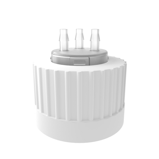 Open Top VersaCap® 38-430mm with 3x Molded 1/8" HB Adapter, 4/case | img_1 | Foxx Life Sciences Global | shopfls.com
