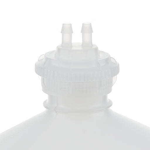 EZBio® GL45 Open Cap & Molded 2x 1/4" HB, Natural Polypropylene (PP) for Plastic Bottles