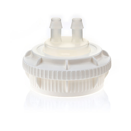 EZBio® GL45 Open Cap & Molded 2x 1/4" HB, White PP for Glass Bottles - 5 | 25 | img_1 | Foxx Life Sciences Global | shopfls.com