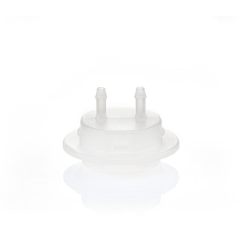 EZBio® GL45 Open Cap & Molded 2x 1/8" HB, White PP for Glass Bottles - 5 | 25 | img_3 | Foxx Life Sciences Global | shopfls.com