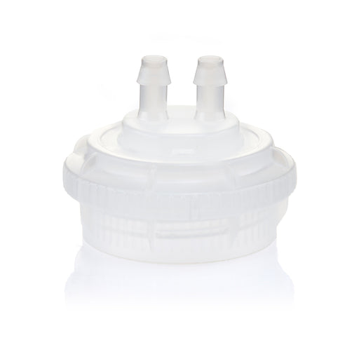 EZBio® GL45 Open Cap & Molded 2x 1/4" HB, Natural Polypropylene (PP) for Plastic Bottles - 5 | 25 | img_1 | Foxx Life Sciences Global | shopfls.com