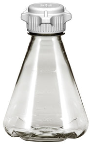 6/case 1L EZclear® Baffled Erlenmeyer Flask w/ 53B Vented VersaCap®, Sterile