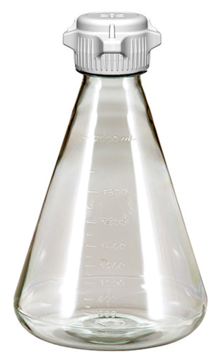 6/case 2L EZclear® Erlenmeyer Flask w/ 53B Vented VersaCap®, Sterile