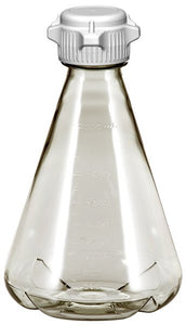 Flask,2L,PC,53mm Cap,Baffle, Non-sterile