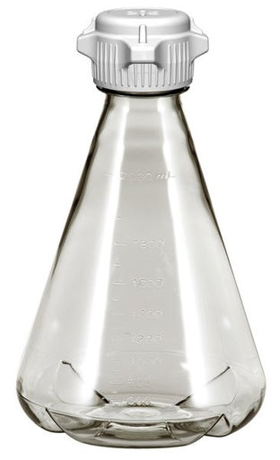 6/case 2L EZclear® Baffled Erlenmeyer Flask with 53B Vented VersaCap®, Sterile - Laboratory Bioprocessing | img_1 | Foxx Life Sciences Global | shopfls.com