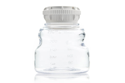 EZLabpure™ Media Bottle PETG, 250mL, GL45 Closed VersaCap®, Sterile, 24/cs