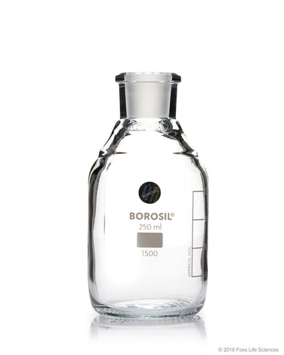 Borosil® Clear Reagent Bottles with Stoppers - 250 mL - 19/26 - CS/10 | img_1 | Foxx Life Sciences Global | shopfls.com
