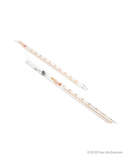 Borosil Graduated Pipette Mohr Class A USP Type I, ISO 835, Ind Cert 2mL (2*0.02) | img_1 | Foxx Life Sciences Global | shopfls.com