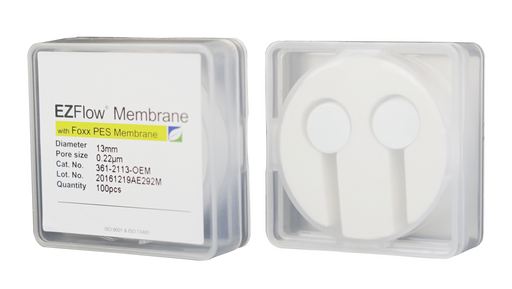 EZFlow® Membrane Disc Filter, PES, 0.22µm, 13mm, Non-Sterile, 100/pk | img_1 | Foxx Life Sciences Global | shopfls.com