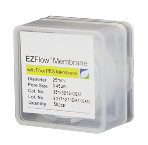 EZFlow® Membrane Disc Filter, PES, 0.45µm, 25mm, Non-Sterile, 50/pk