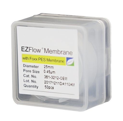 EZFlow® Membrane Disc Filter, PES, 0.45µm, 25mm, Non-Sterile, 50/pk | img_1 | Foxx Life Sciences Global | shopfls.com