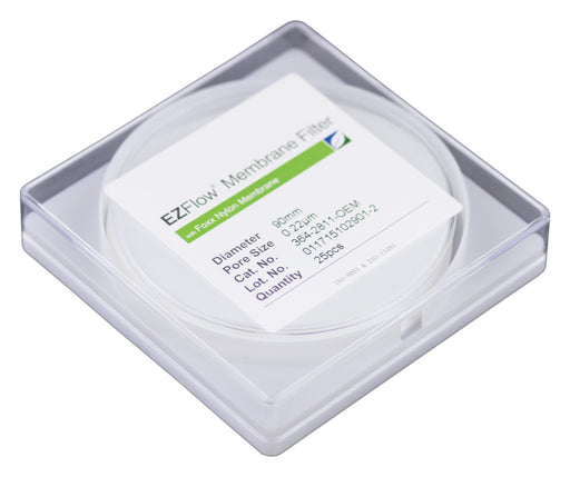 25 pack EZFlow® 90mm 0.2µm Nylon Membrane Disc Filter - Laboratory Filtration | img_1 | Foxx Life Sciences Global | shopfls.com