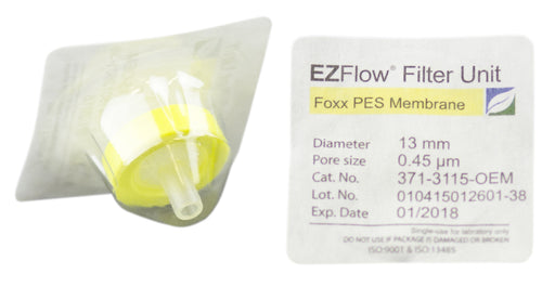 EZFlow® 13mm Sterile Syringe Filter, .45μm PES, 100/pack - Laboratory filtration for research and bioprocessing. | img_1 | Foxx Life Sciences Global | shopfls.com