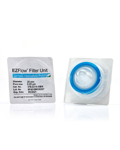 EZFlow® 25mm Sterile Syringe Filter, .2μm Hydrophilic Polyvinylidene Fluoride (PVDF), 100/pack
