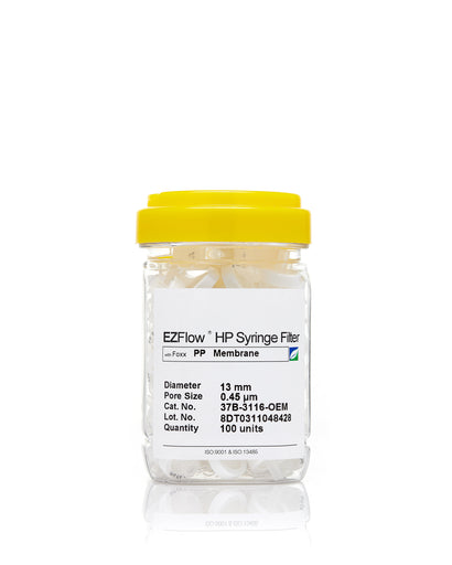 EZFlow® 13mm Syringe Filter, .45μm Polypropylene (PP), 100/pack | img_1 | Foxx Life Sciences Global | shopfls.com