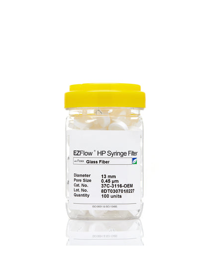 EZFlow® 13mm Syringe Filter, .45μm Glass Fiber, 100/pack | img_1 | Foxx Life Sciences Global | shopfls.com