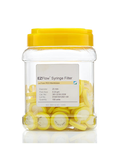 EZFlow® 25mm Syringe Filter, .2μm PES, 100/pack