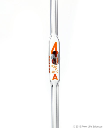 Borosil® Pipettes, Volumetric, Class A, 3mL, Individual Cert, 10/CS